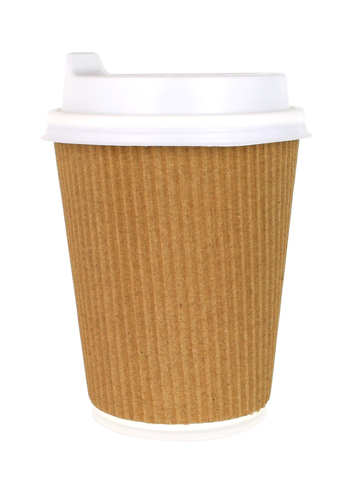 Take-out coffee cup on transparent background png file