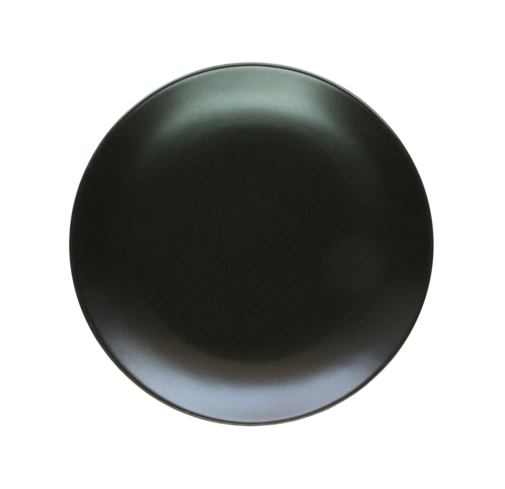 porcelaine vide, assiette en céramique vue de dessus sur fond transparent fichier png