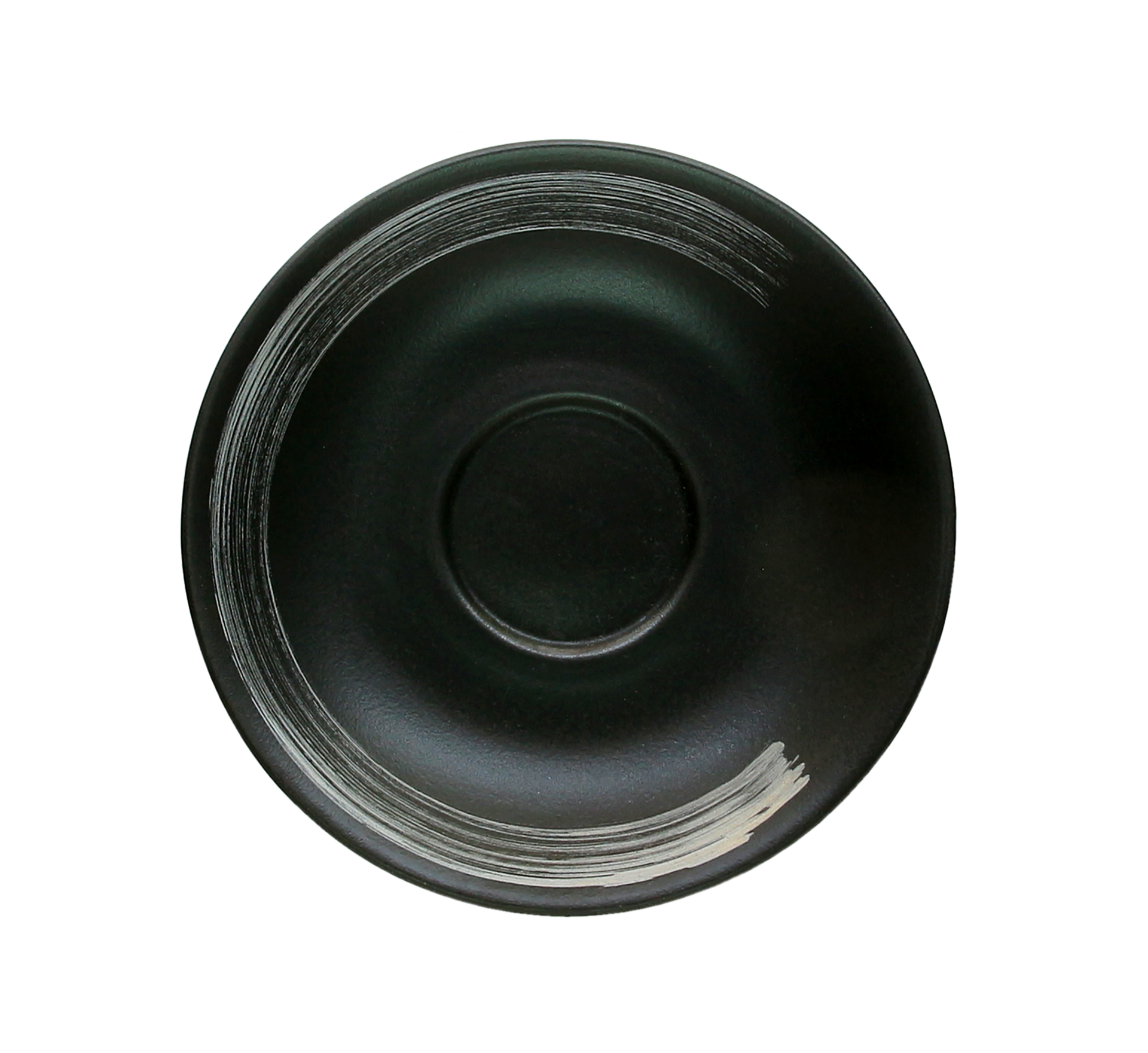 Empty porcelain, top view ceramic plate on transparent background png