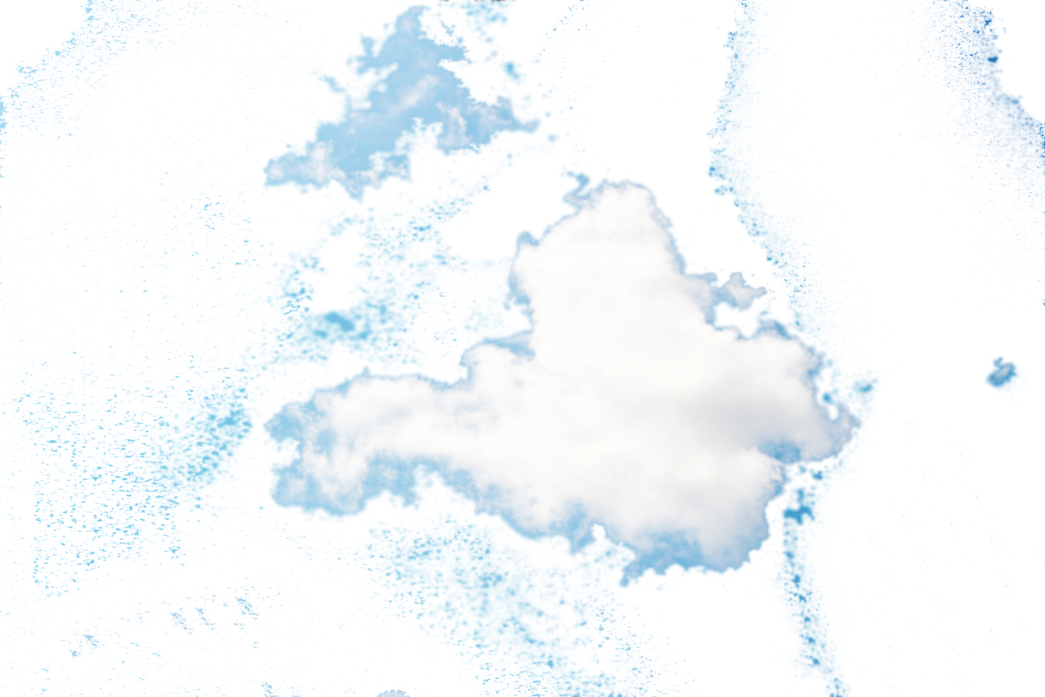 nubes en el cielo en el archivo png de fondo transparente