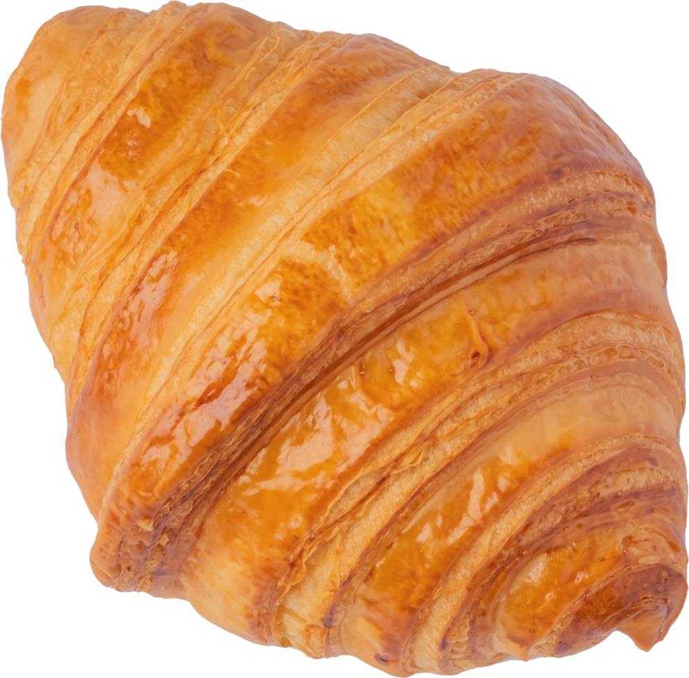 cutout croissant bread on transparent background. png