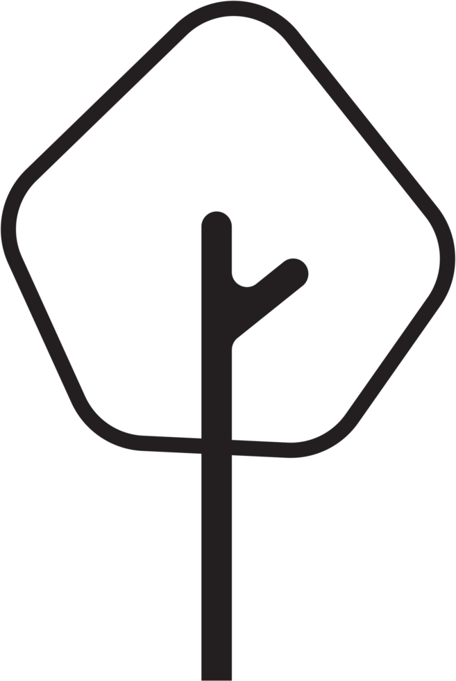 Simplicity tree flat design. png