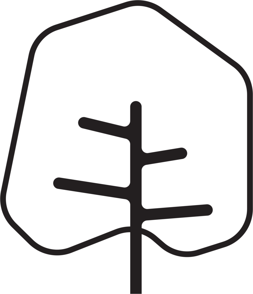 Simplicity tree flat design. png