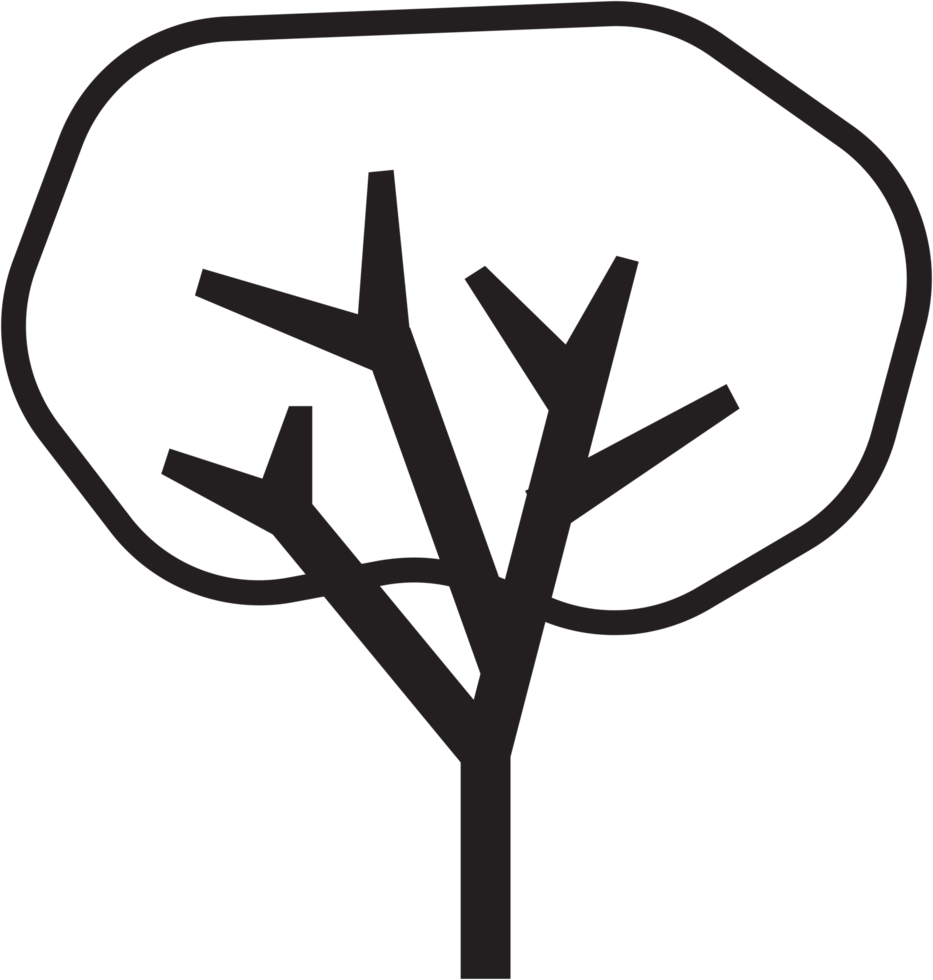 Simplicity tree flat design. png