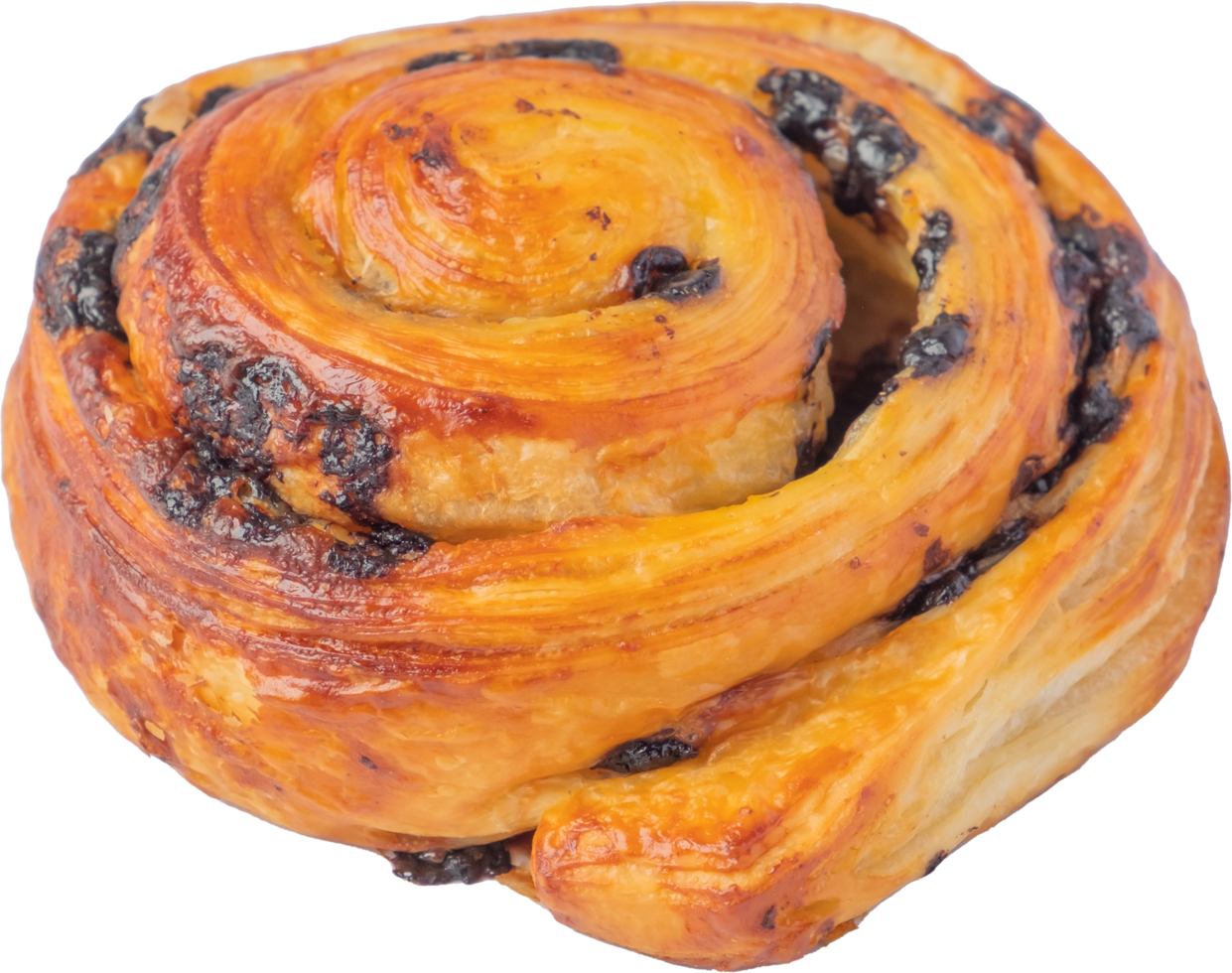 cutout danish bread on transparent background. png