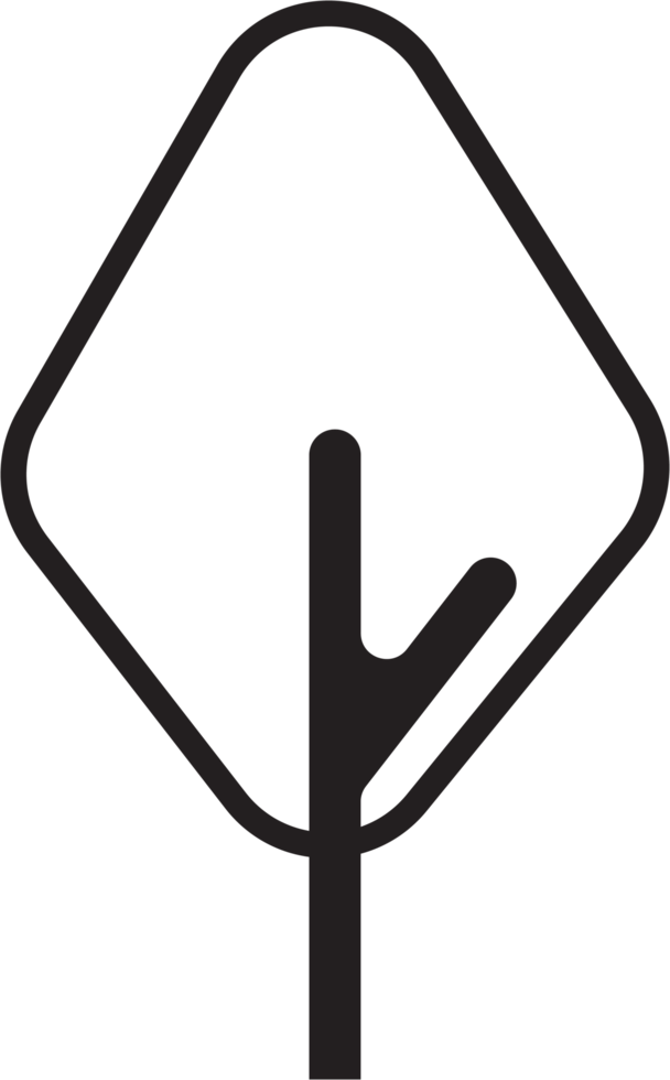 Simplicity tree drawing flat design. png