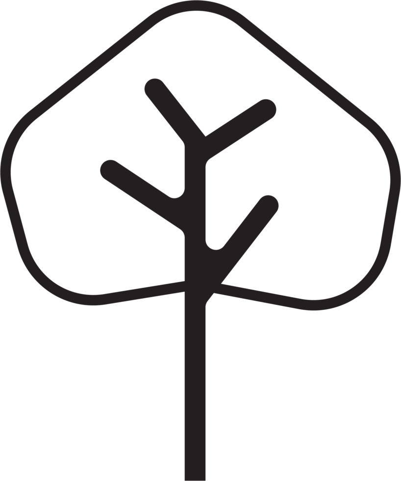 Simplicity tree flat design. png