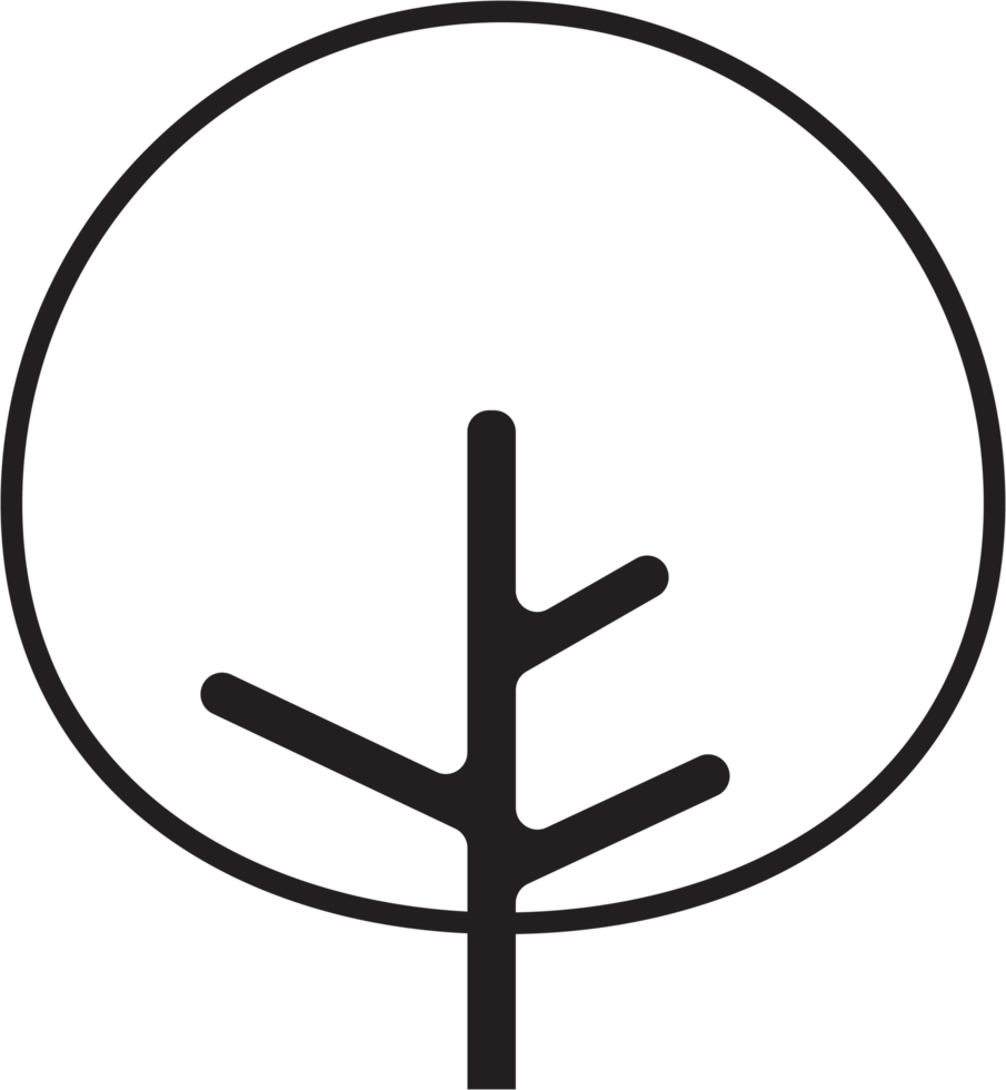 Simplicity tree flat design. png