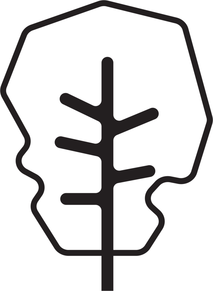Simplicity tree flat design. png
