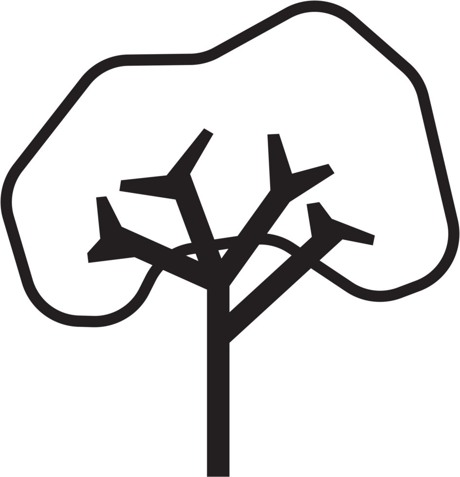 Simplicity tree flat design. png