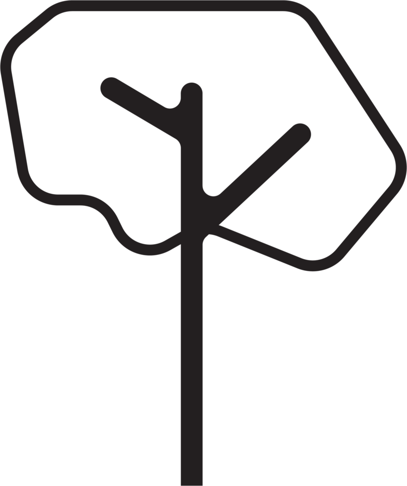Simplicity tree flat design. png