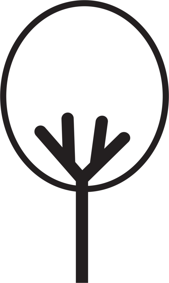 Simplicity tree flat design. png