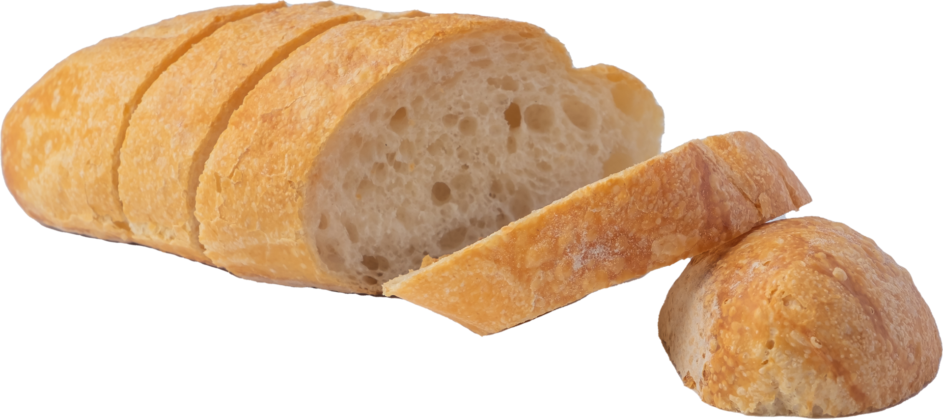 utskärning baquette bröd på transparent bakgrund. png