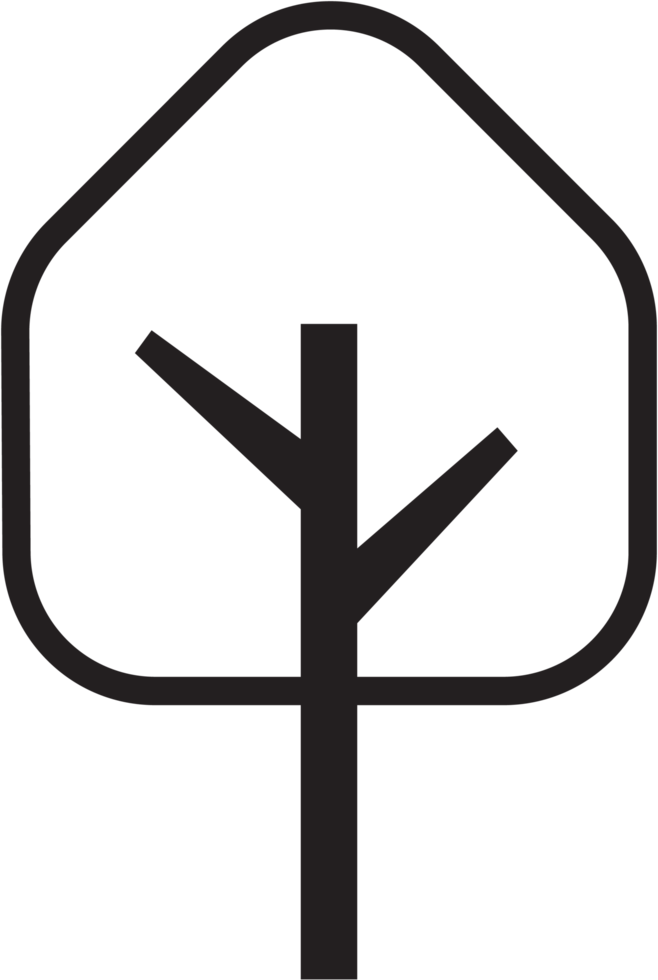 Simplicity tree flat design. png
