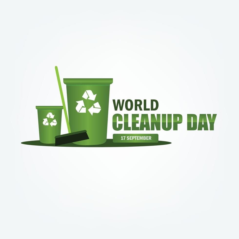 vector graphic of world cleanup day good for world cleanup day celebration. design simple and elegant