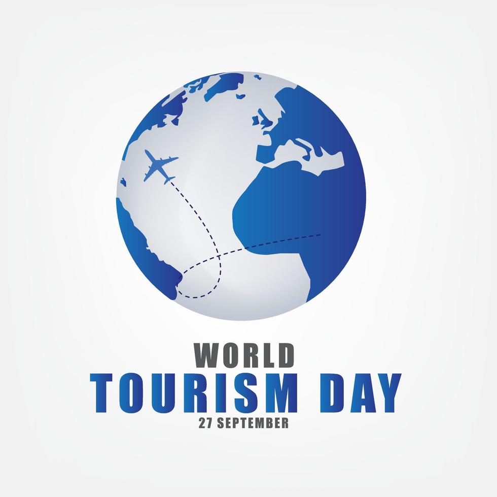 ilustración vectorial del día mundial del turismo. diseño simple y elegante vector