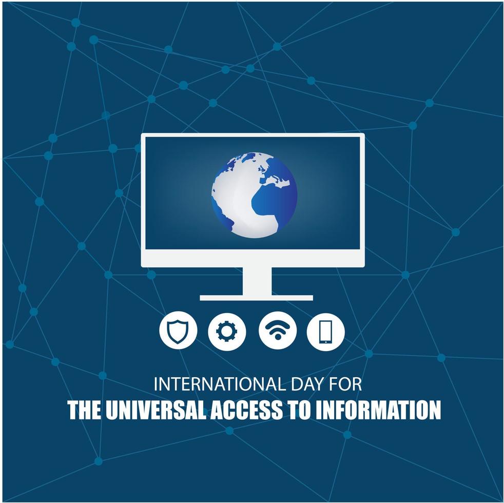 Vector illustration of International Day for Universal Access to Information. Simple and elegant design
