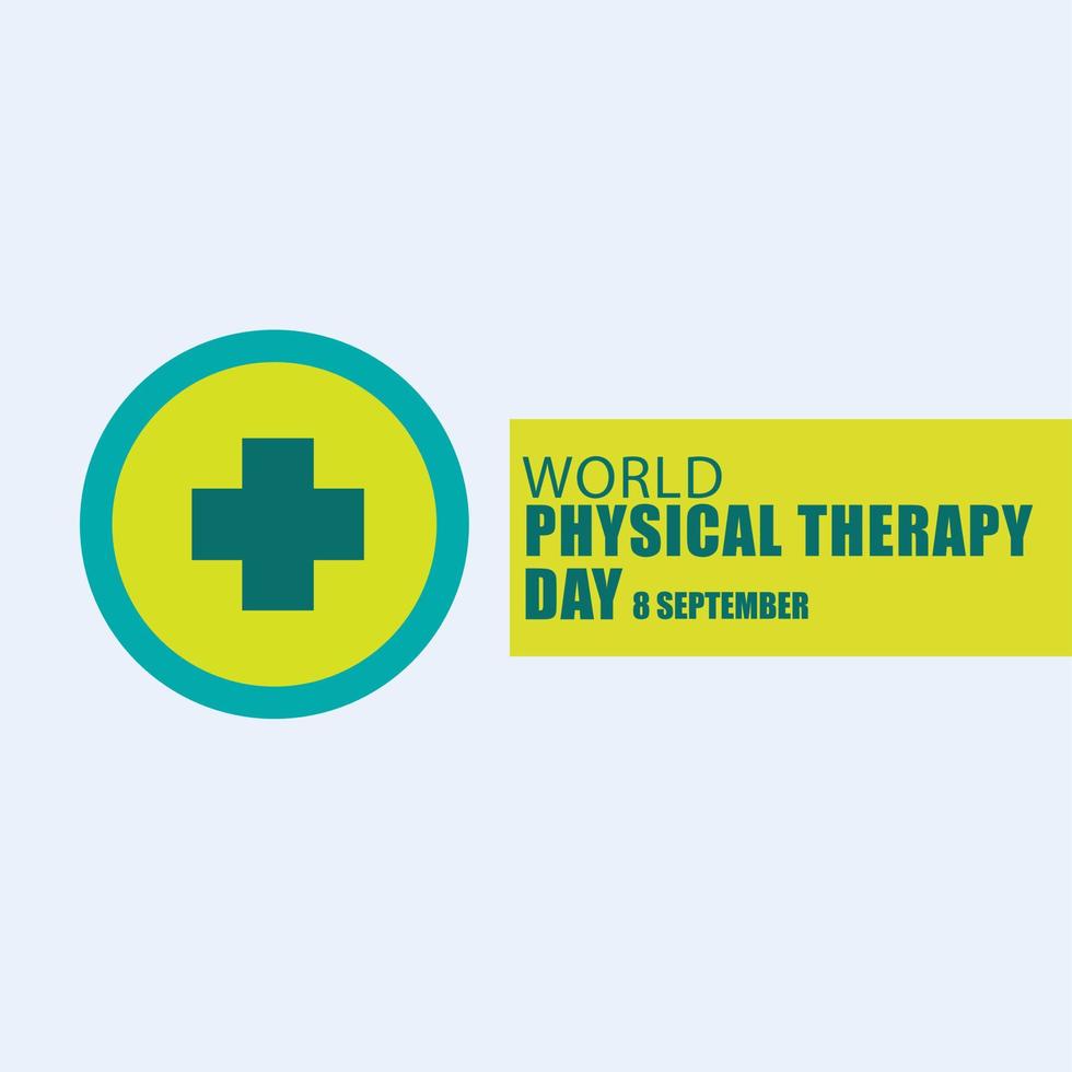 World Physical Therapy Day Vector. Simple and elegant design vector