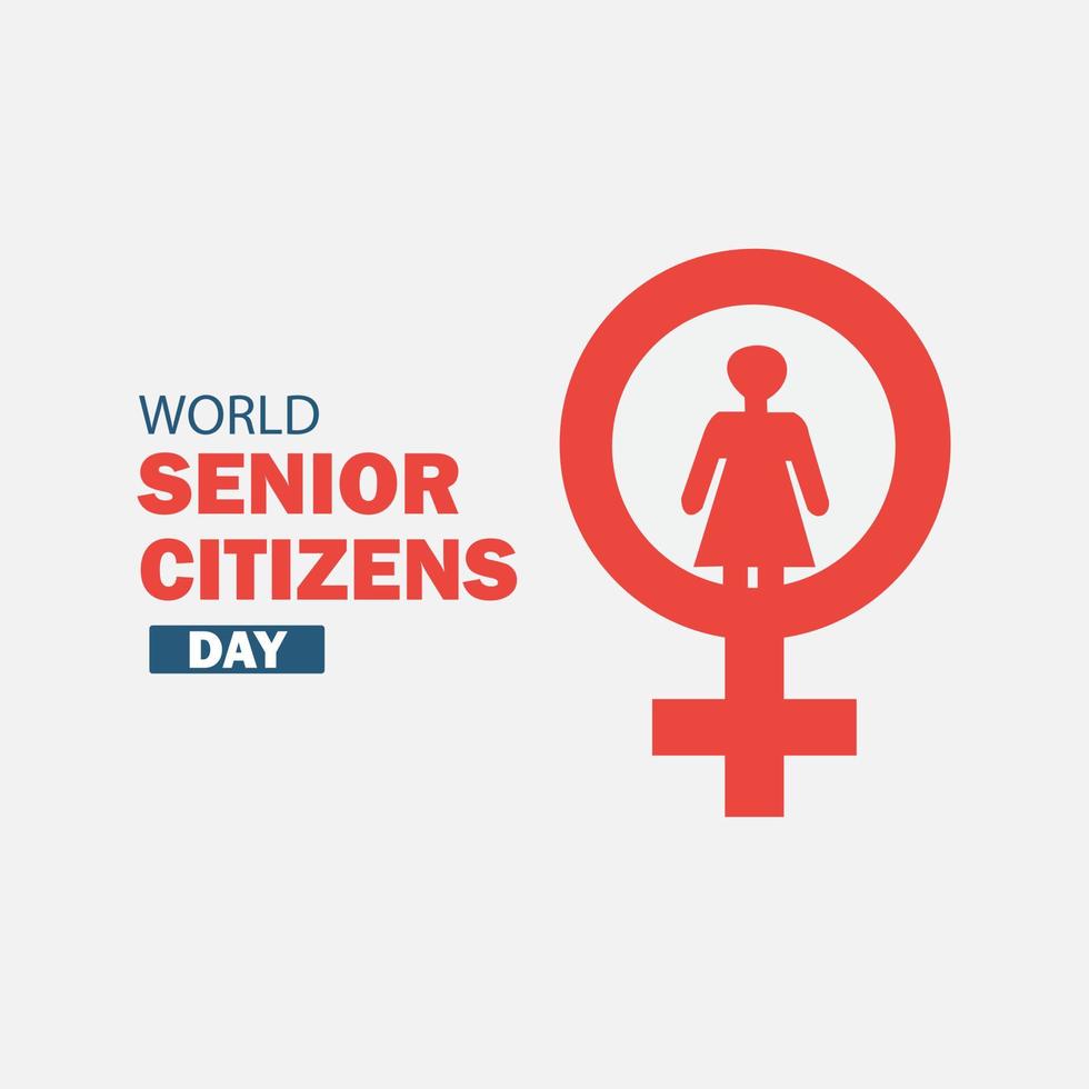 World Senior Citizen's Day Hari vector