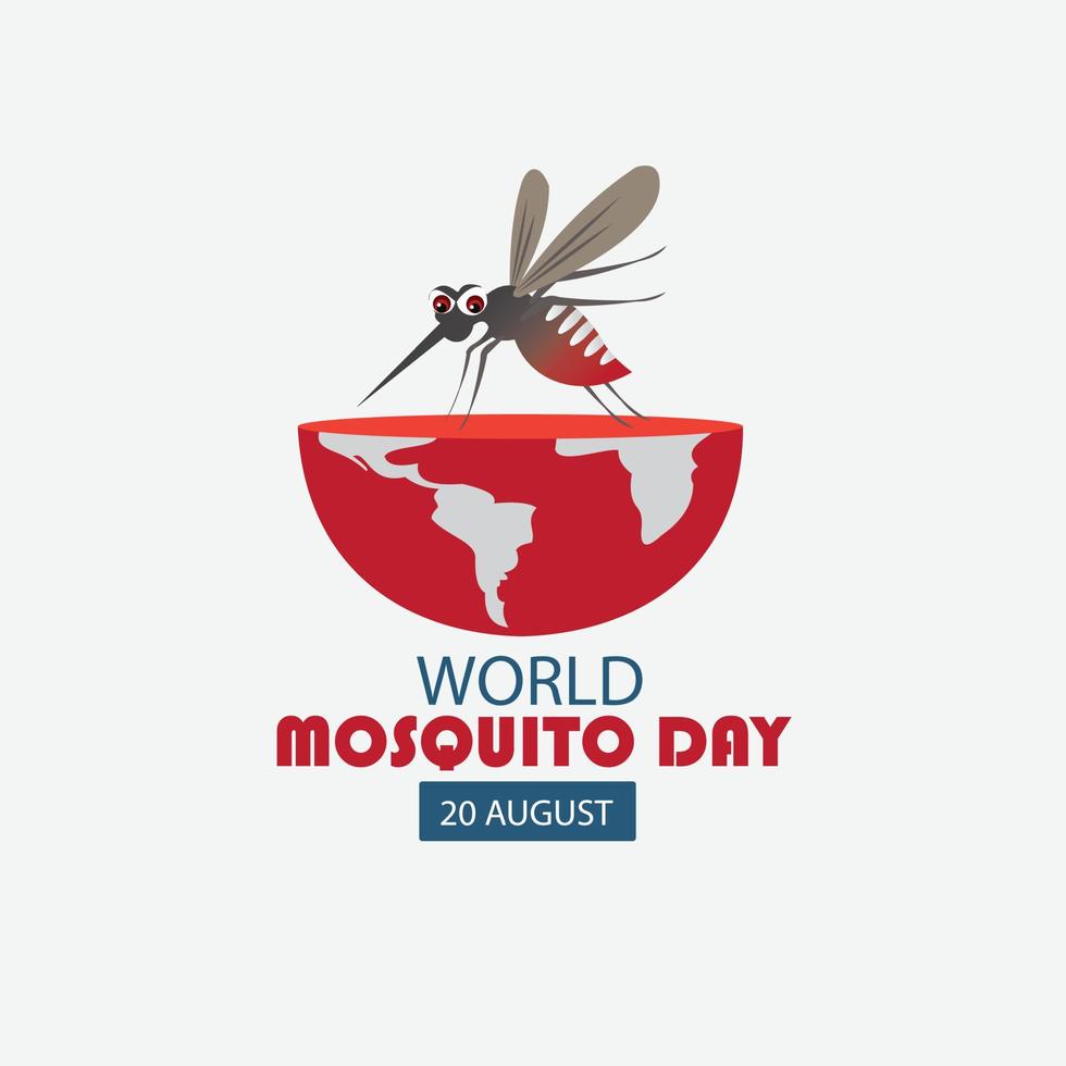 Vector illustration of World Mosquito Day Vector. Simple and elegant design
