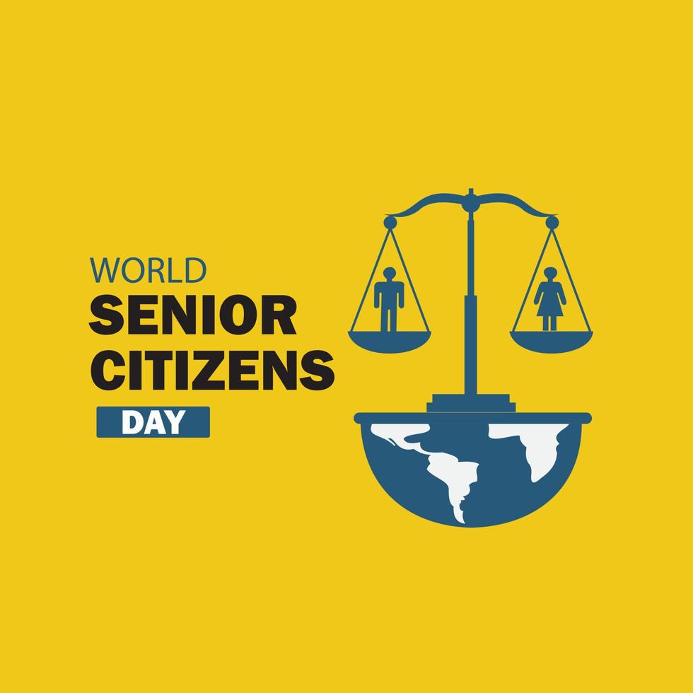 World Senior Citizen's Day Hari vector