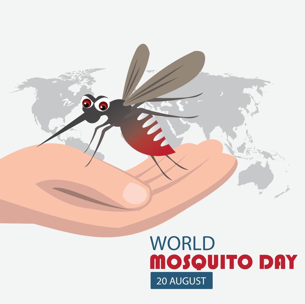 Vector illustration of World Mosquito Day Vector. Simple and elegant design