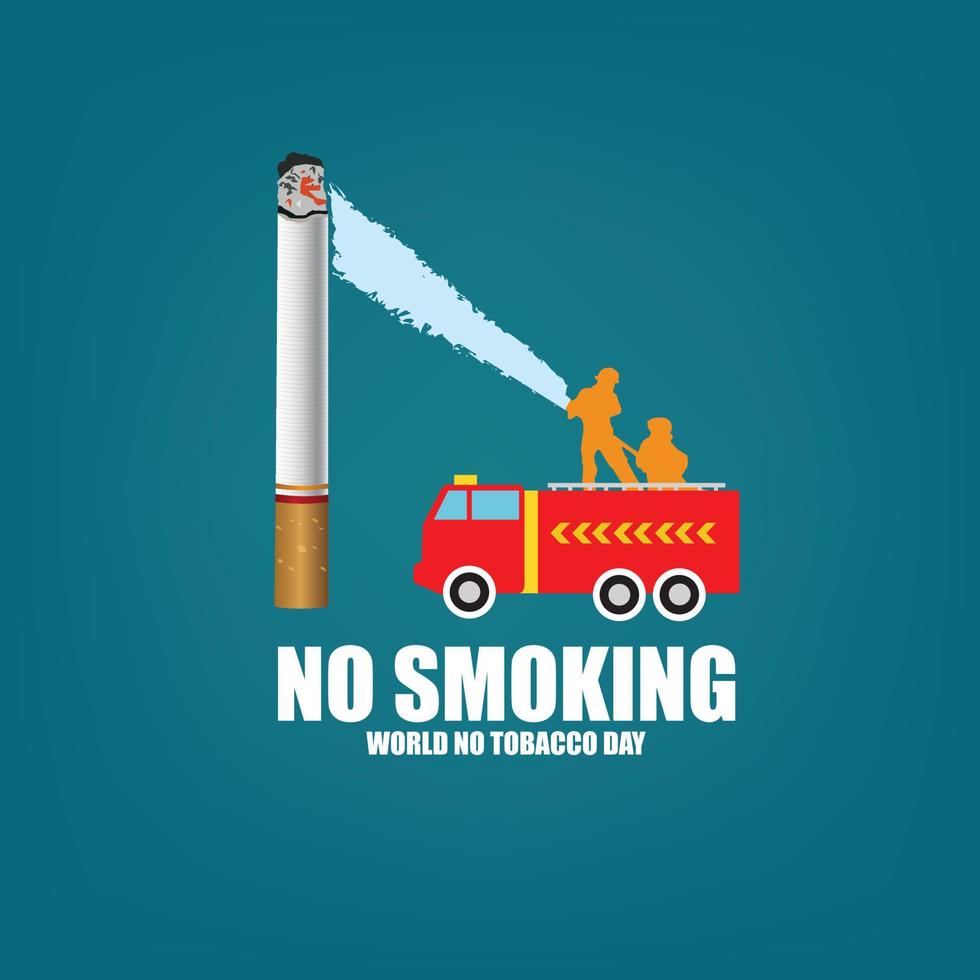World No Tobacco Day Vector. no smoking education. simple and elegant