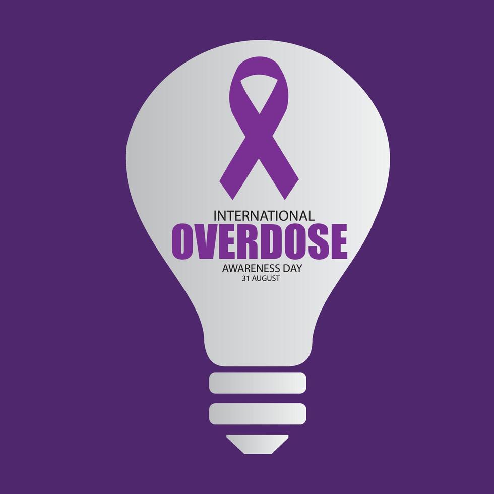 Vector illustration of International Overdose Awareness Day. Simple and elegant design