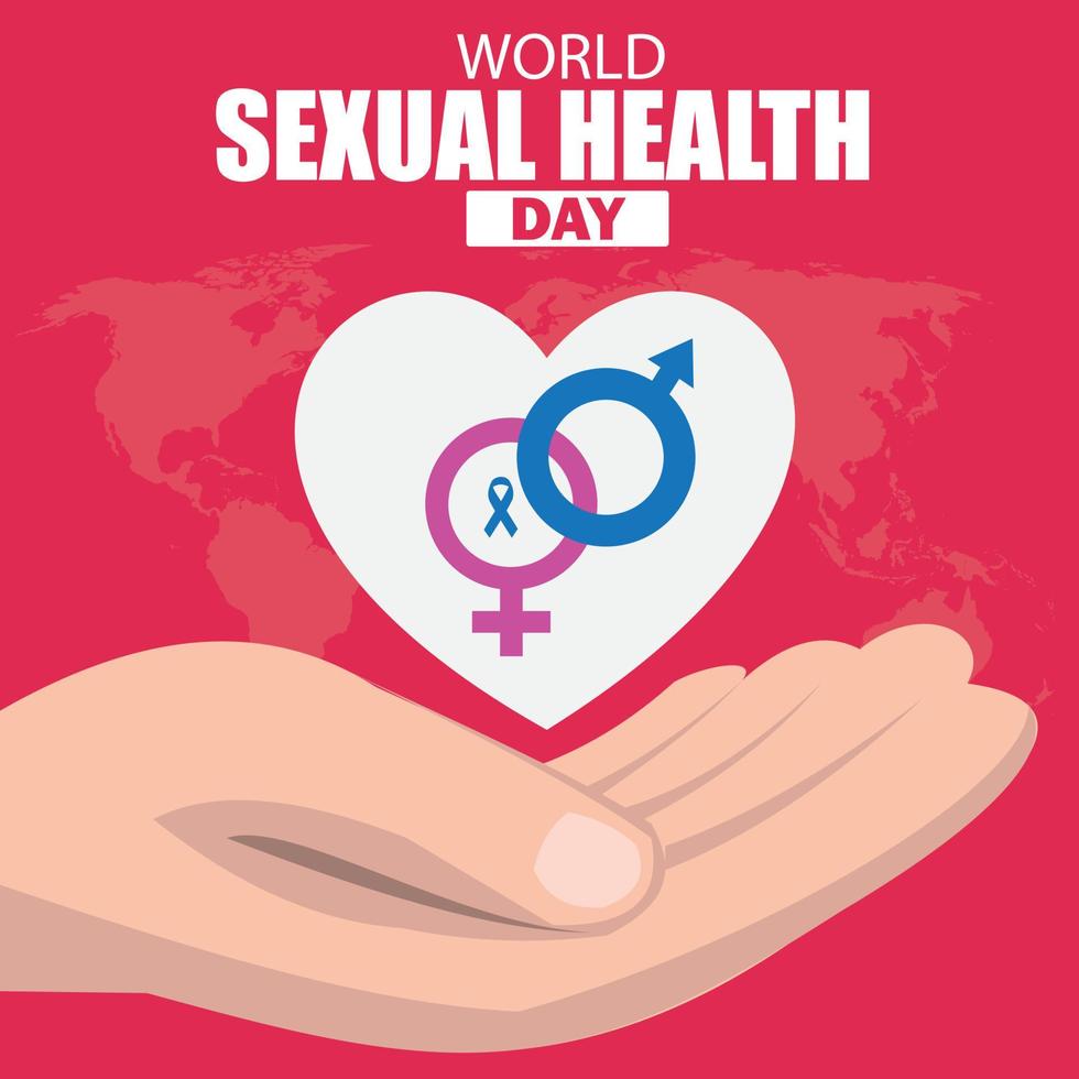 Vector illustration of World Sexual Health Day. Simple and elegant design