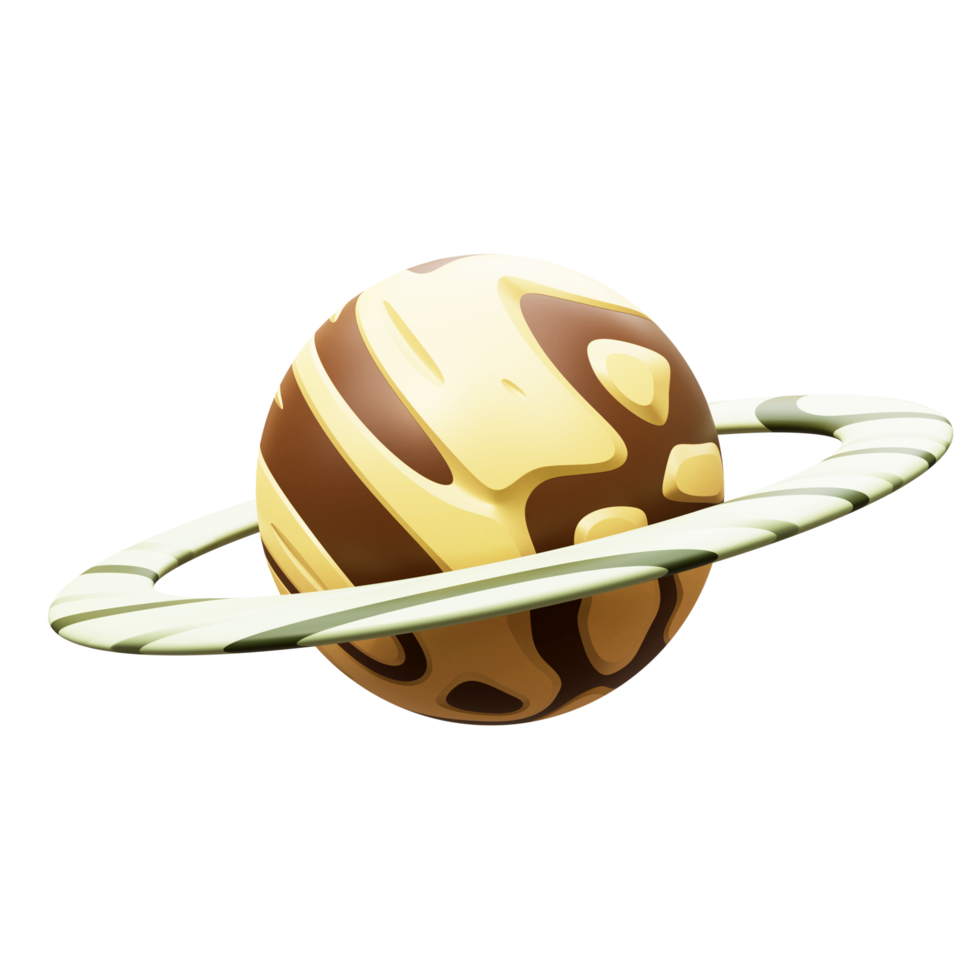 ilustração 3D do planeta Saturno png