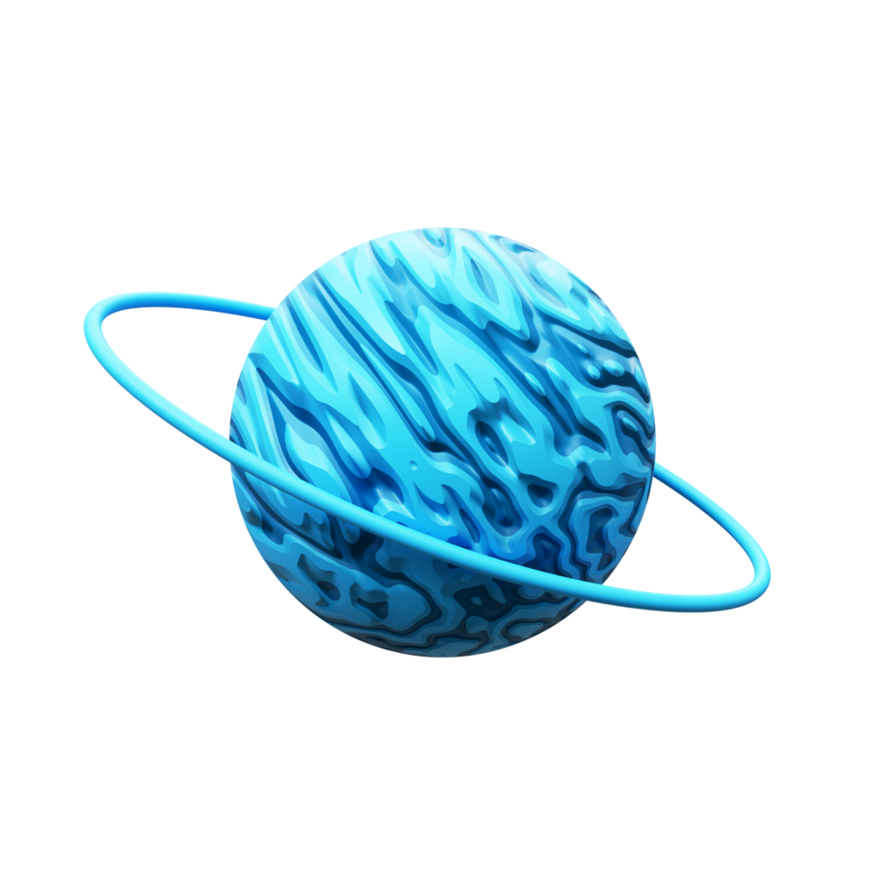 Illustration 3D de la planète Uranus png