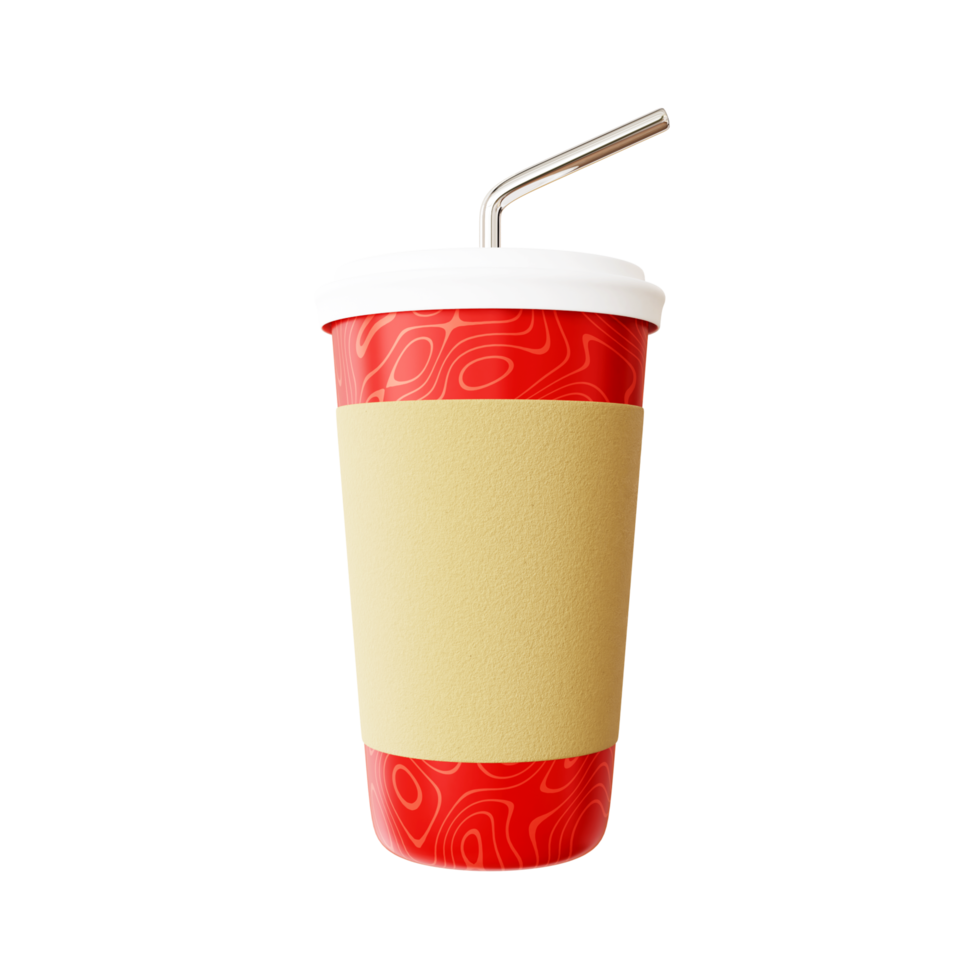 Fast-Food-Cola-Trinkbecher und Trinkhalm png