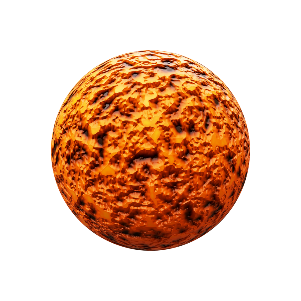Ilustración del planeta sol 3d png