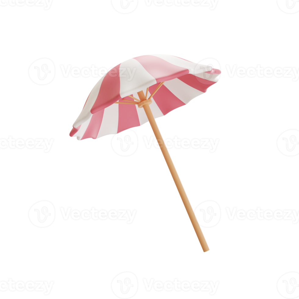 sombrilla de playa 3d png