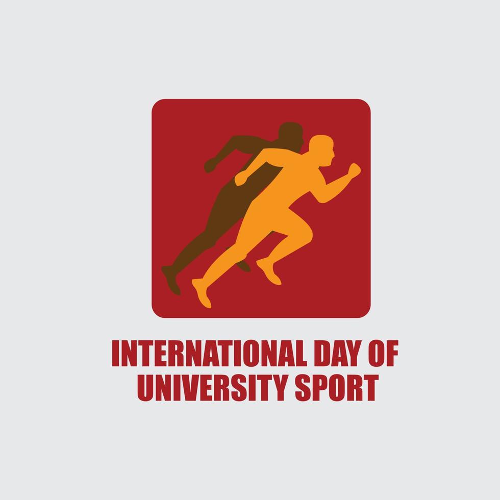 día internacional del deporte universitario de vector