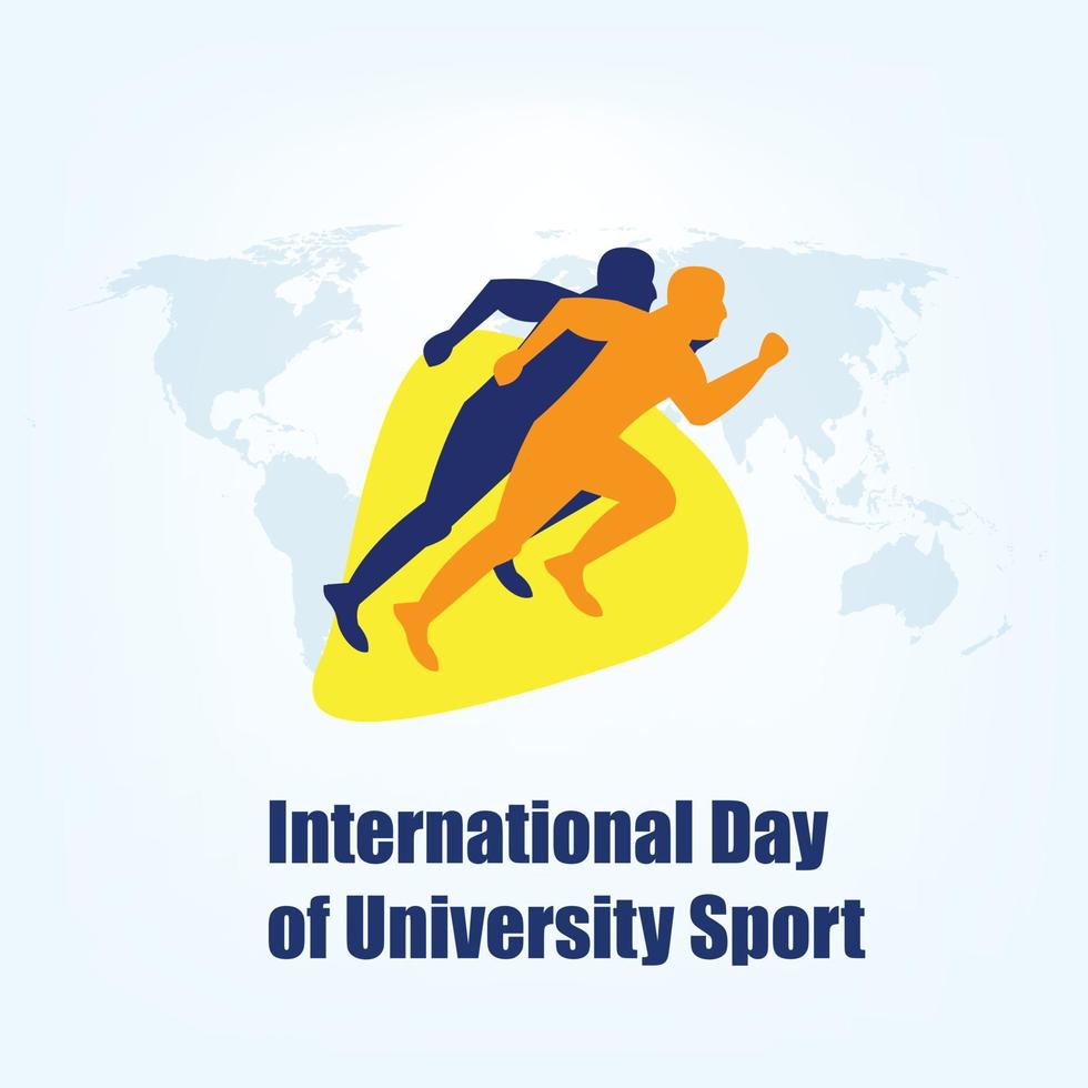 día internacional del deporte universitario de vector