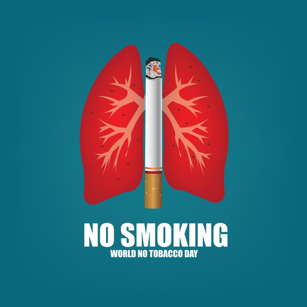 World No Tobacco Day Vector. no smoking education. simple and elegant design vector