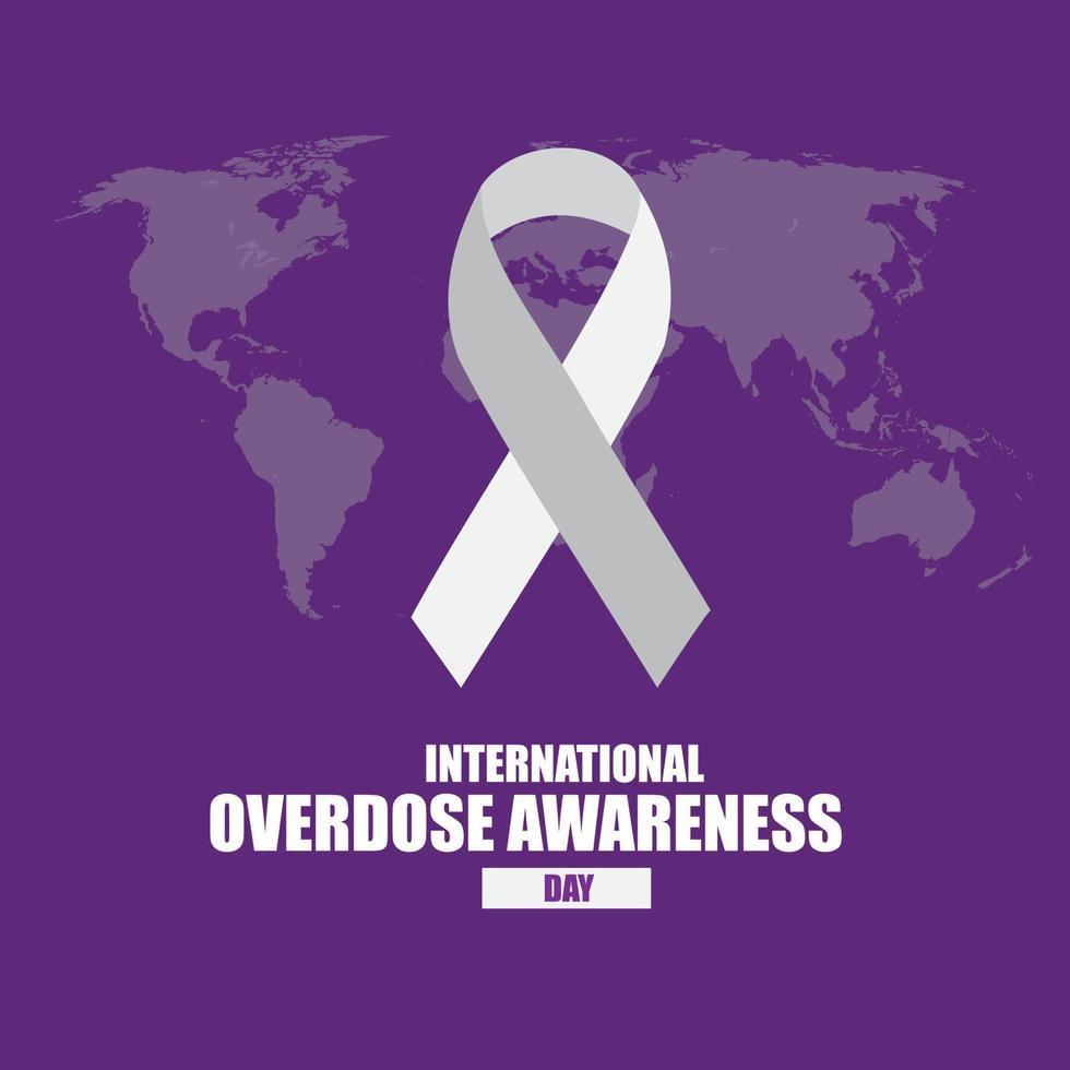 Vector illustration of International Overdose Awareness Day. Simple and elegant design