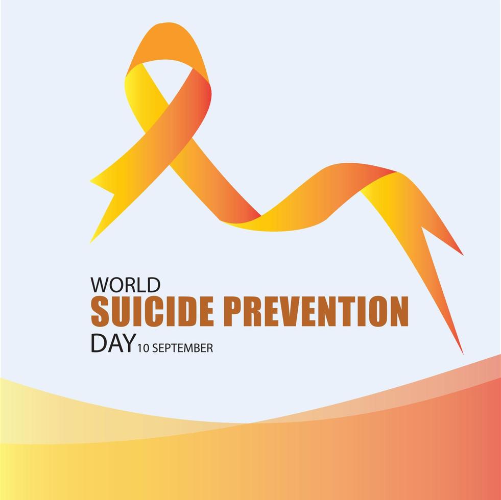 Vector illustration of World Suicide Prevention Day. Simple and elegant design