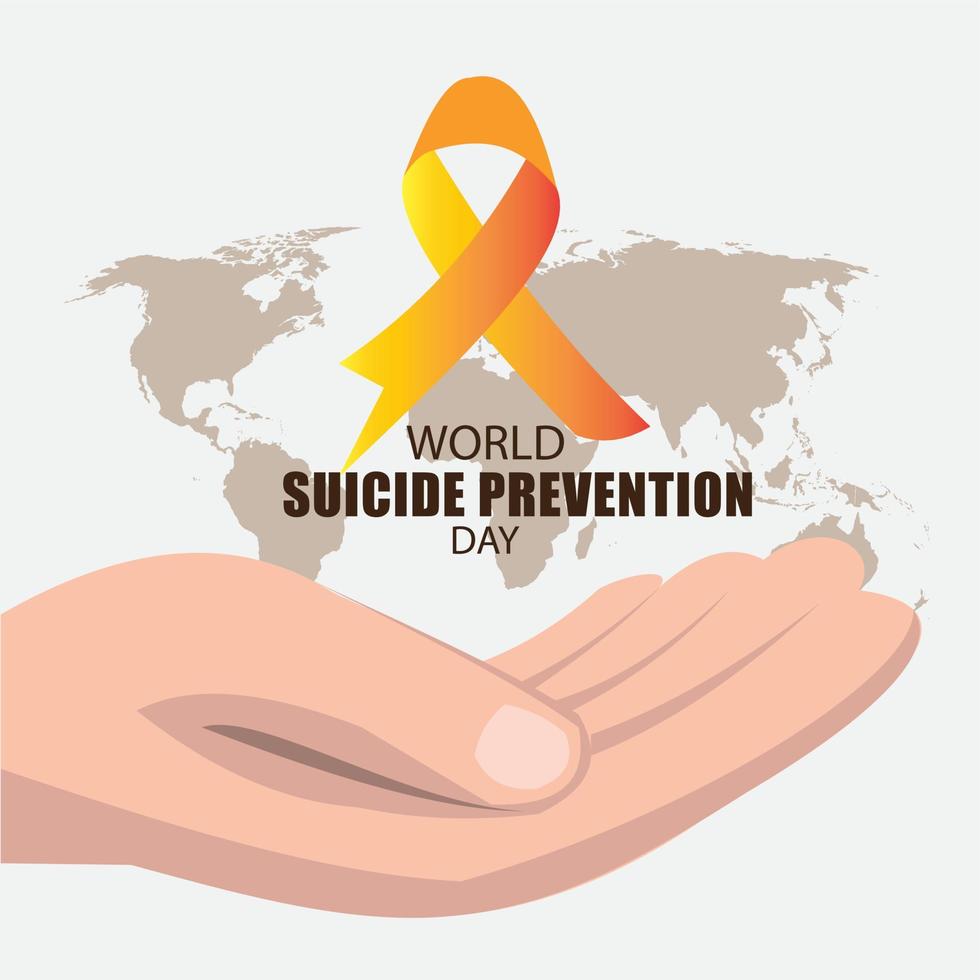 Vector illustration of World Suicide Prevention Day. Simple and elegant design