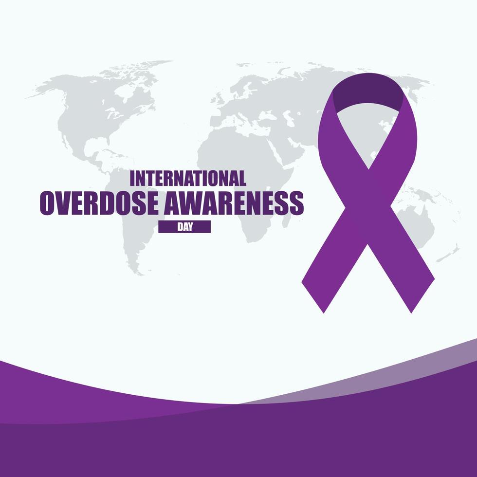Vector illustration of International Overdose Awareness Day. Simple and elegant design
