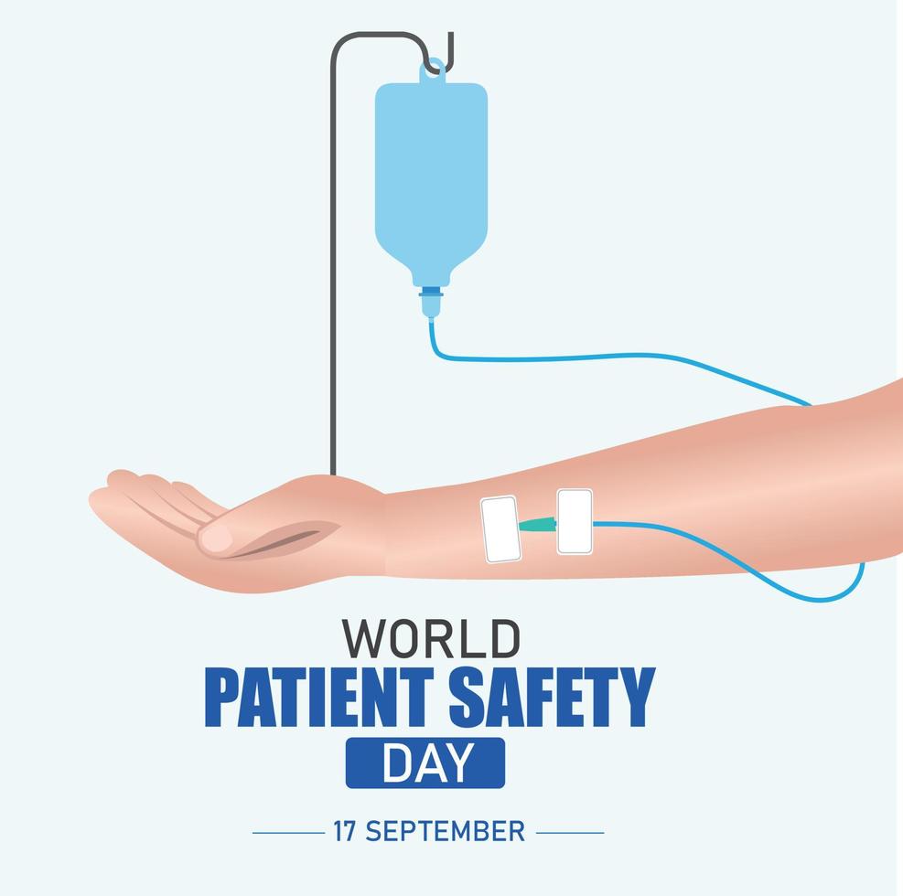 Vector graphic of world patient safety day good for world patient safety day celebration. flat design. flyer design.flat illustration. Design simple and elegant