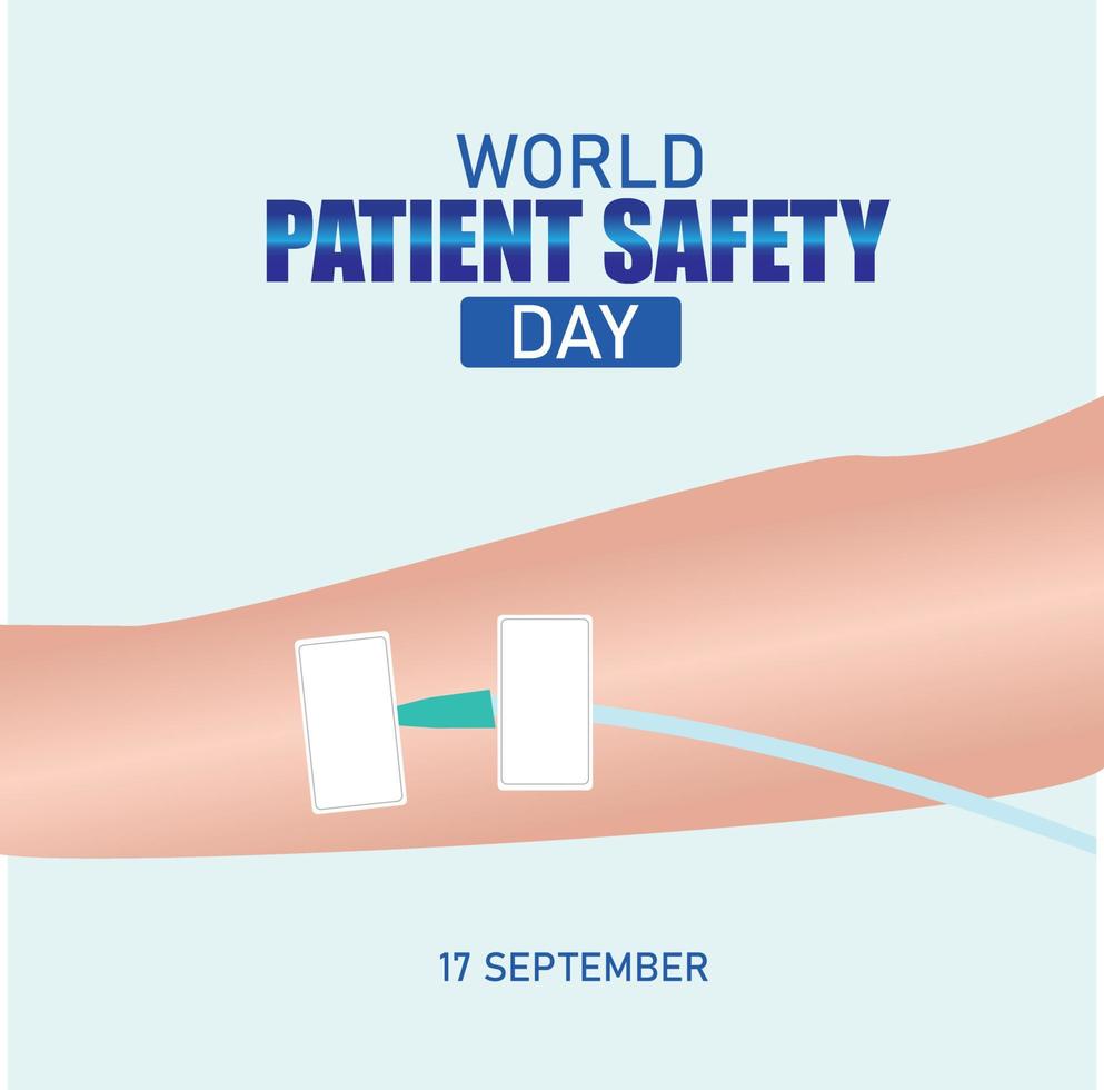 Vector graphic of world patient safety day good for world patient safety day celebration. flat design. flyer design.flat illustration. Design simple and elegant