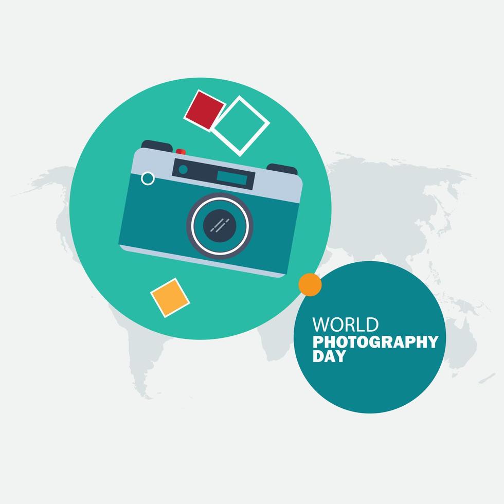 World Photography Day Vector. Simple and elegant design vector