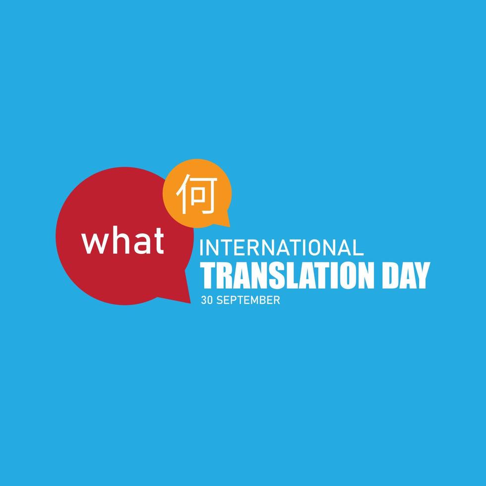 International Translation Day vector illustration. Simple and elegant design