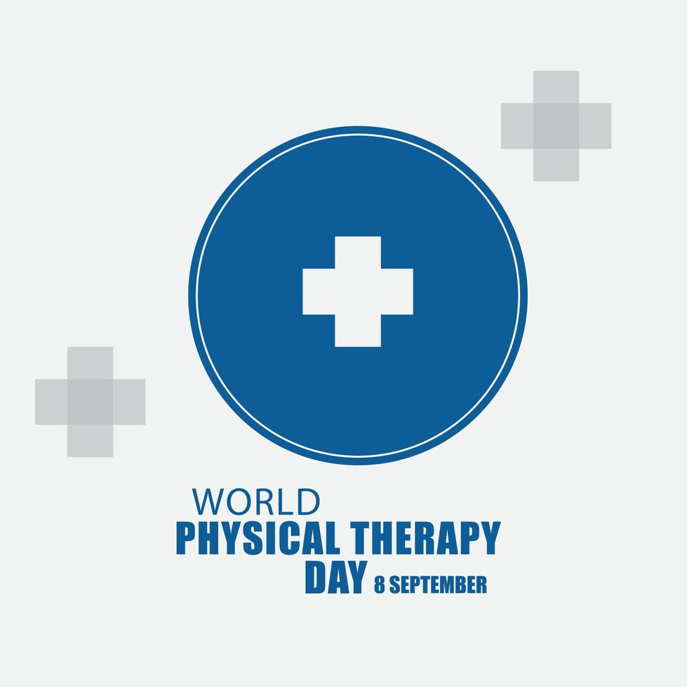 World Physical Therapy Day Vector. Simple and elegant design vector