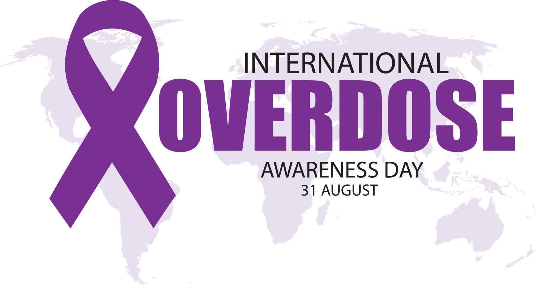 Vector illustration of International Overdose Awareness Day. Simple and