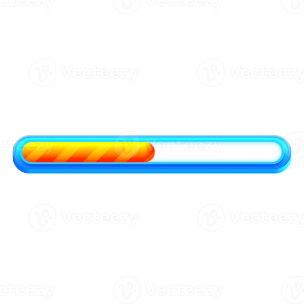 Loading bar two quarters game asset 2D icon transparent background png