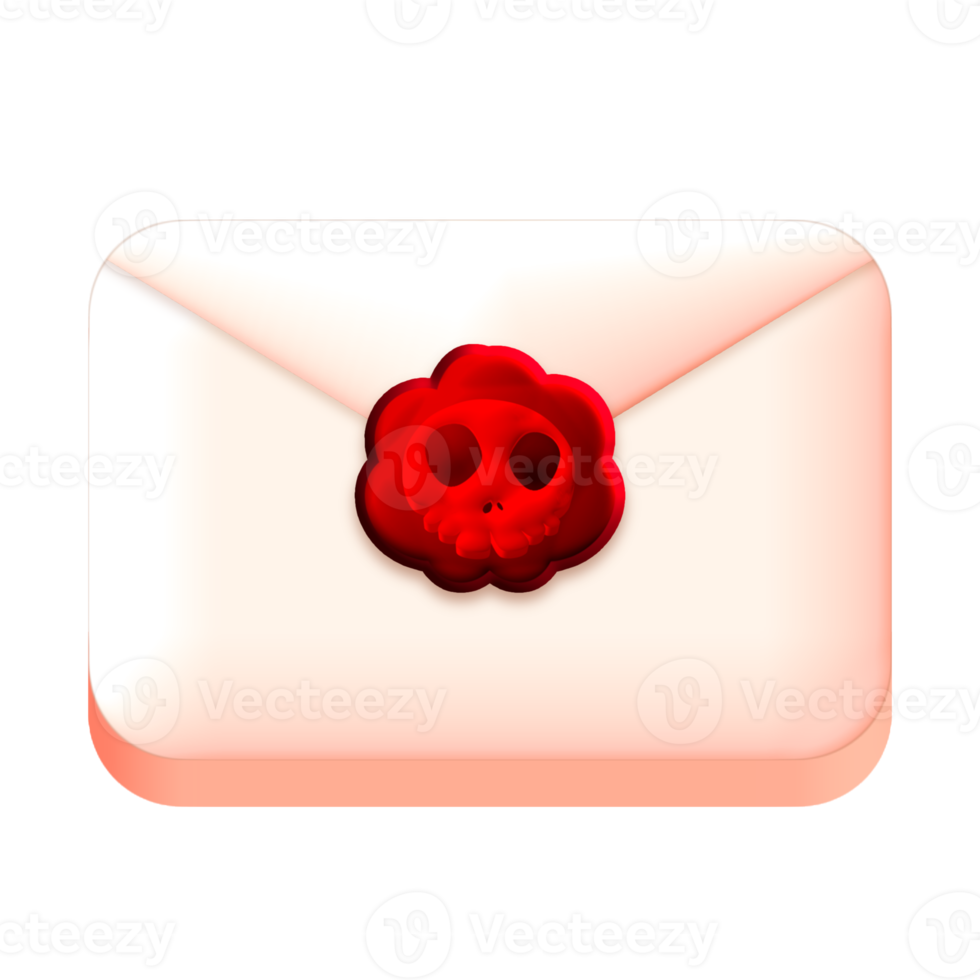 Pirate envelope game asset 2D icon transparent background png