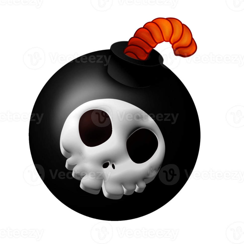 Bomb ball game asset 2D icon transparent background png